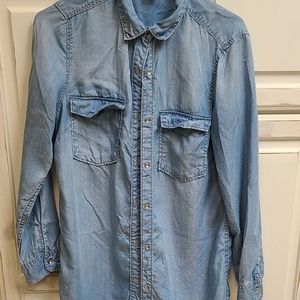 H & M denim shirt dress
